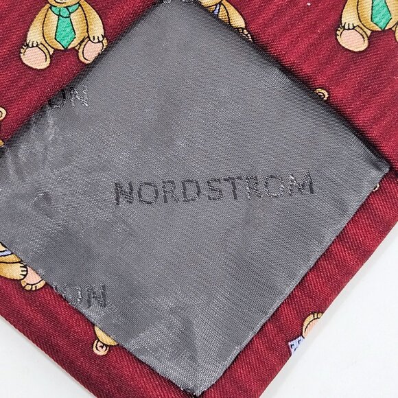 Robert Talbott Nordstrom Red Teddy Bear Silk Tie Made In USA Mens Necktie - Picture 7 of 10